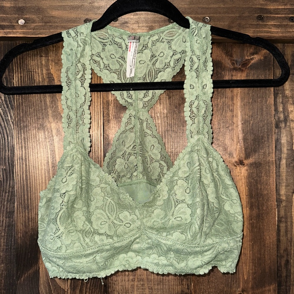 Green Free people Bralette